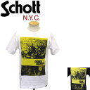 sale セール 正規取扱店 Schott (ショット) 3183028 PHOTO T-SHIRT ER POSTER フォト Tシャツ ER ポスター 全2色