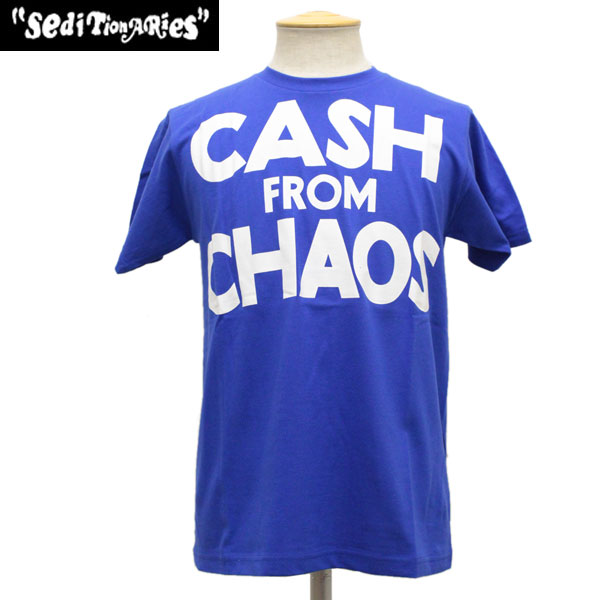 正規取扱店 SEDITIONARIES by 666 (セディショナリーズ) CASH FROM CHAOS Tシャツ ブルー STO0010