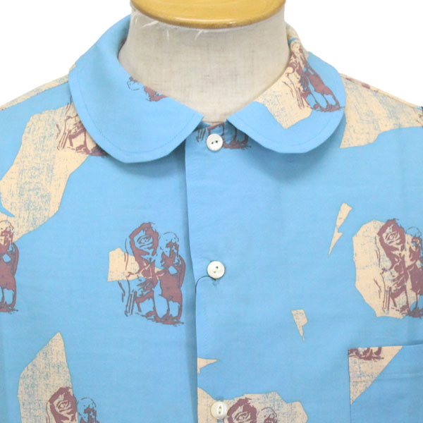 正規取扱店 SEDITIONARIES by 666 (セディショナリーズ) Dirty Stripper Shirt ダーティーストリッパーシャツ 半袖 ターコイズブルー STS0004