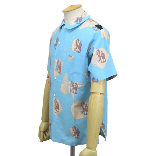 正規取扱店 SEDITIONARIES by 666 (セディショナリーズ) Dirty Stripper Shirt ダーティーストリッパーシャツ 半袖 ターコイズブルー STS0004