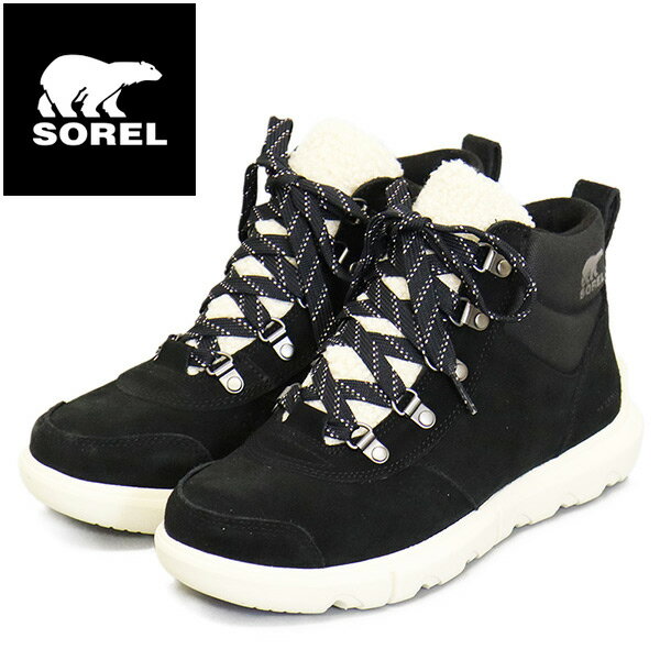 正規取扱店 SOREL (ソレル) WMS NL5028 エクスプローラー ネクスト ツー ハイカー ウォータープルーフ レディースブーツ 010 BLACK SRL103