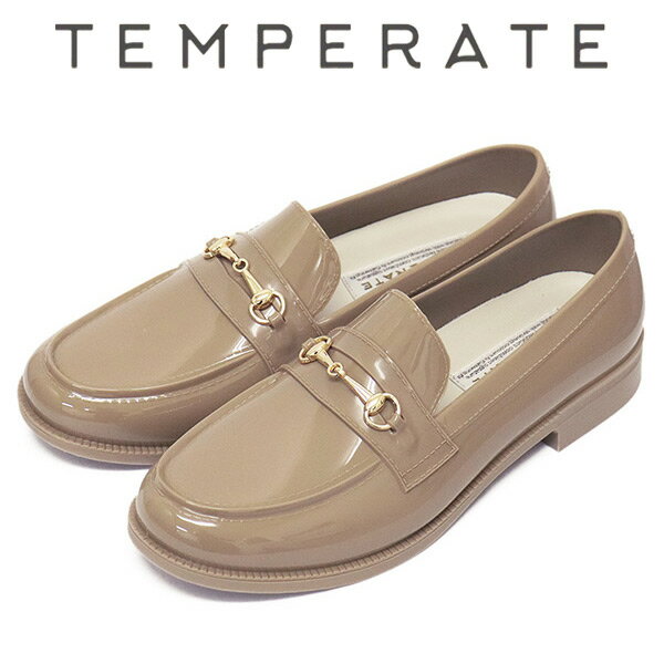 正規取扱店 TEMPERATE (テンパレイト) JACOB レインビットローファー レインシューズ TAUPE TMP004