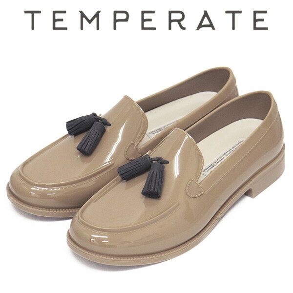 正規取扱店 TEMPERATE (テンパレイト) TODD タッセルローファー レインシューズ TAUPExCHARCOAL TMP015