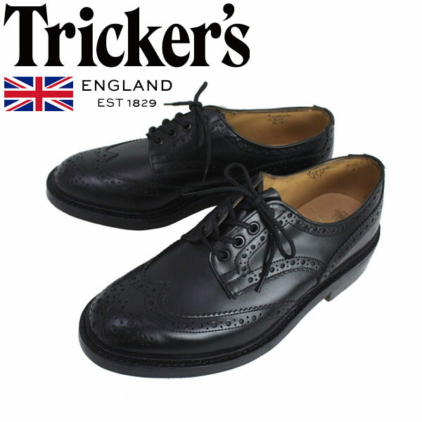 正規取扱店 Tricker's トリッカーズ 5633M COUNTRY BOURTON(カントリーバートン) ダブルレザーソール ブラックボックスカーフ TK001