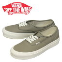 正規取扱店 VANS (ヴァンズ バンズ) VN0A54F2BD3 Authentic 44 Dx オーセンティック スニーカー Eco Theory Leather Cobblestone VN475