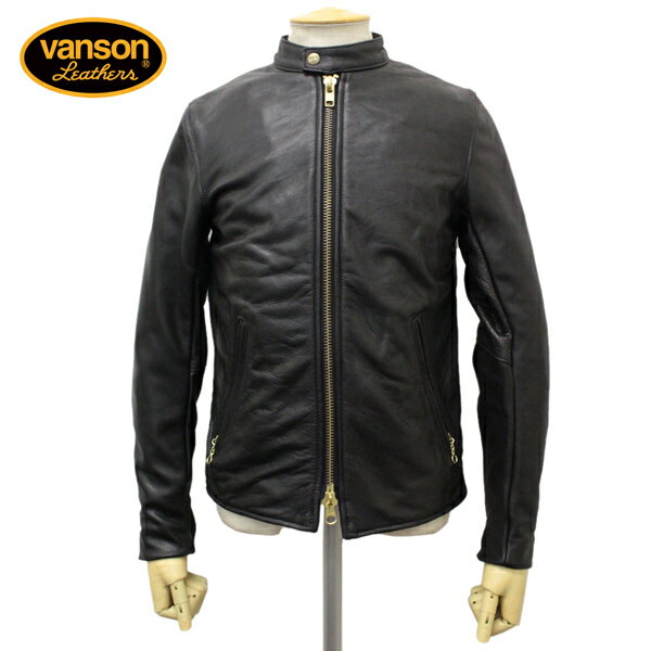 正規取扱店 VANSON(バンソン) B CUSTOM2 UNISEX(Bカスタム2) シングルライダースジャケット 別注タイトフィット BLACK ブラック 正規取扱店 VANSON(バンソン) B CUSTOM2 UNISEX(Bカスタム2) シングルライダースジャケット 別注タイトフィット BLACK ブラック