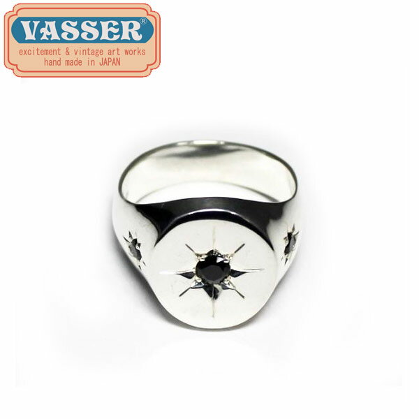 yyVX[p[SALEz K戵X VASSER(obT[)Triple Starburst Ring Silver w/BLK CZ(gvX^[o[XgO)