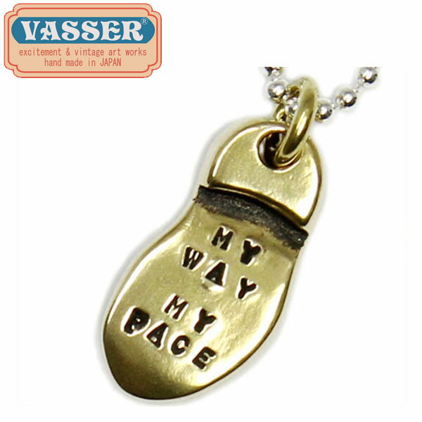 K戵X VASSER(obT[)Soul Words Pendant Brass(\E[Yy_guX) w/Chain [MY WAY MY PACE]
