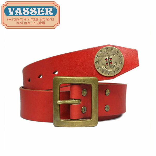 ڳŷѡSALE 谷Ź VASSERʥХåAnchor Concho Tip Belt Vintage Red(󥫡...