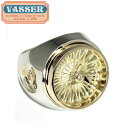 K戵X VASSER(obT[)Wire Wheel Ring Silver~K10 Gold w/3Diamond(C[zC[OVo[~10S[h w/3_C)