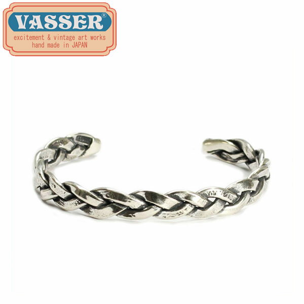 K戵X VASSER(obT[)Vintage Woven Bangle Silver(Be[WE[uoOVo[)