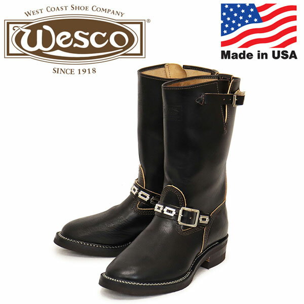 正規取扱店 限定 WESCO (ウエスコ) BKH7700700 Custom Boss vintage riding boots エンジニアブーツ Black Horsehide