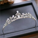 ティアラ スワロフスキー前櫛 クラウン 豪華 ゴージャス オシャレ ウェディング 結婚式 ブライダル ウエディング パーティー お呼ばれ 二次会 発表会 成人式 入学式 演奏会 謝恩会 パーティー 用 王冠 ティアラ カチューシャ