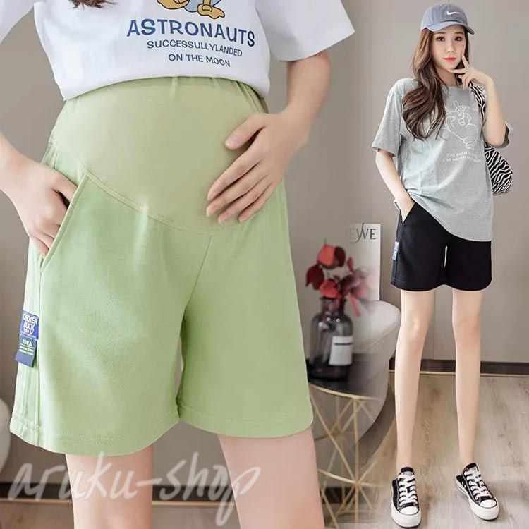 接触冷感 半ズボン ショートパンツ ハーフパンツ マタニティウエア 産前 短パン 涼しい マタニティ マタニティパンツ ワイドシルエット パンツ 無地 薄手 部屋着 妊婦 ルームウェア 大きサイズ 授乳服 春夏 夏 春 冷感 リラックスパンツ