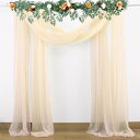 【2枚セット】ウェディング アーチ シフォン生地 カーテン エレガント 結婚式 背景カーテン 装飾 ホーム 耐久性 誕生日 パーティー 屋内 屋外 イベント 写...