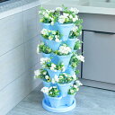 花、野菜、 ガーデンタワー 庭の植木鉢 屋内屋外用 イチゴ植栽ポット 積み重ね可能 プラスチック 4バルブ 3バルブ ホイール付き