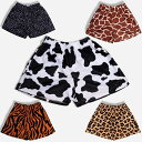 ショートパンツ ハーフパンツ メンズ レディース ショーツ 短パン ボトムス 4分丈 ズボン 半ズボン ヒョウ柄