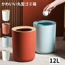 【★100円クーポン付き】ゴミ箱 おしゃれ 北欧 丸型 ゴミ袋が見えない ごみ箱 ごみばこ ゴミ袋 隠せる 円柱 丸形 12L リビング キッチン ダストボック...