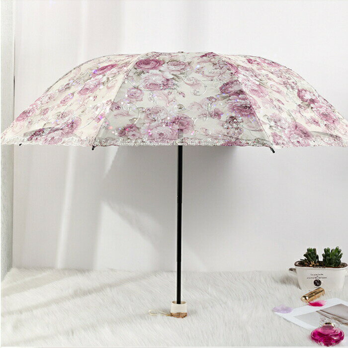 全店2点5%OFF【送料無料】日傘 晴雨兼用 折りたたみ 折りたたみ傘 8本骨 3段折り 携帯便利 軽量 可愛い 傘 男女兼用 梅雨対策
