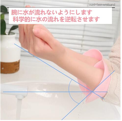 【送料無料】【2個セット】 防水 リストバンド 洗顔 食器洗い 手首 濡らさない 洗顔 手首バンド ウォッシュバンド 袖濡れ防止 ド