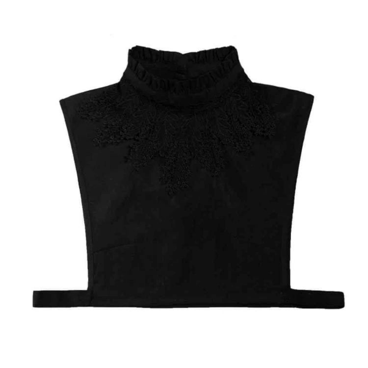 全店2点5%OFF【送料無料】上品 おしゃれ おでかけ レイヤード 重ね着風 スタンドカラー フリル 付け衿 レディース レース ブラウス付け襟 付け襟