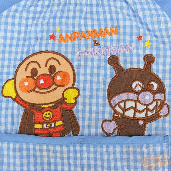幼稚園 男の子 女の子 こども用 新登場 キッズ かわいい キャラクター ブルー100cm 21 税込3980円以上ご注文で送料無料 アンパンマン 子供スモック メール便対応品