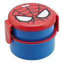 スパイダーマン 丸型ランチボックス2段 フォーク付 ONWR1 234552