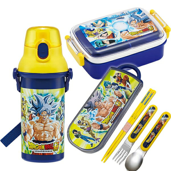 ドラゴンボール超 抗菌 角型お弁当箱 450ml トリオ プラ水筒 480ml セットのサムネイル