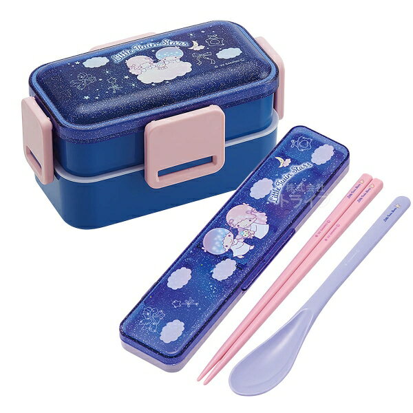 リトルツインスターズ 抗菌 4点ロックお弁当箱 2段 コンビ セット