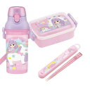 リカちゃん 抗菌 角型お弁当箱 450ml 箸&箸箱 プラ水筒 480ml セット(3)