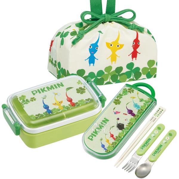 ピクミンの楽しいお弁当セットです！これでお弁当グッズがひと通り揃います♪ 角型のお弁当箱は詰めやすくて容量も450mlと満足の大きさ！単品で揃えるよりもお買得なセットをこの機会に是非どうぞ！セット内容お弁当箱×1トリオ×1ランチ巾着×1合計 3 点仕様〔角型お弁当箱〕抗菌・食洗機対応フタを外して電子レンジ対応仕切付名前シール付日本製約17×10.5×6cm容量＝450ml〔トリオセット〕抗菌・食洗機対応中敷き一体型(取り外し不可)箸には名前を書けるスペース付ケース用の名前シール付日本製ケース＝約19.8×7.6×1.7cm箸＝約16.5cmスプーン・フォーク＝約13cm〔ランチ巾着〕日本製綿100％約29×16.5×12cmシリーズピクミンメーカースケーターJAN497330767569049733076756694973307680021キーワード抗菌 お弁当箱 一段 レンジ対応 幼稚園 保育園 抗菌 箸 フォーク スプーン 3点セット 入園 子供 入園 巾着袋 お弁当袋 巾着 ランチバッグ 保育園 幼稚園 NINTENDO 青ピクミン 黄ピクミン 紫ピクミン 白ピクミン 岩ピクミン 羽ピクミン キノコピクミン Blue Pikmin Yellow Pikmin Purple Pikmin White Pikmin Rock Pikmin Winged Pikmin Mushroom Pikminメーカー希望小売価格はメーカーカタログに基づいて掲載しています　