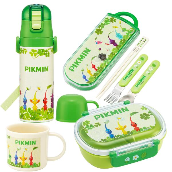 樂天商城 - ピクミン お買得4点セット 抗菌 お弁当箱 中子付 360ml トリオ コップ 2WAY水筒