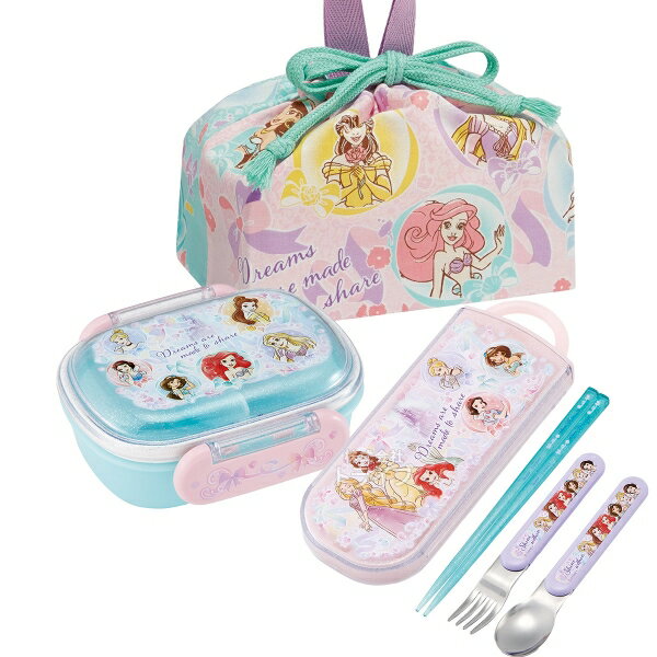 ディズニー プリンセス 25 抗菌 お弁当箱 中子付 270ml トリオ 巾着セットのサムネイル