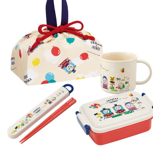 トーマス ＆フレンズ お買得4点セット 抗菌 角型お弁当箱 450ml 箸＆箸箱 コップ 巾着セット