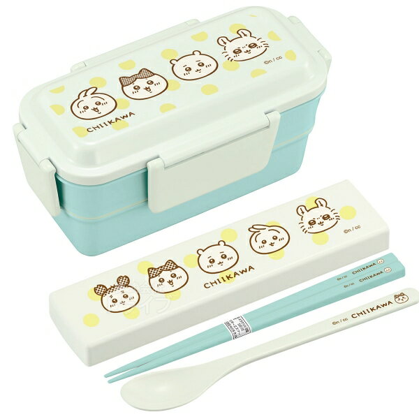 【4月上旬入荷予定】ちいかわ ストライプ 2段 お弁当箱 600ml コンビ セットのサムネイル