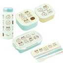 ちいかわ ストライプ お買得4点セット 4点ロックお弁当箱 500ml コンビ シール容器2P 水筒