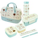 ちいかわ ストライプ お買得5点セット 2段 お弁当箱 600ml 箸&箸箱 19.5cm シール容器2P がま口ランチバッグ 水筒