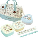 ちいかわ ストライプ お買得4点セット おにぎりケース 箸&箸箱 19.5cm シール容器2P がま口ランチバッグ(3)
