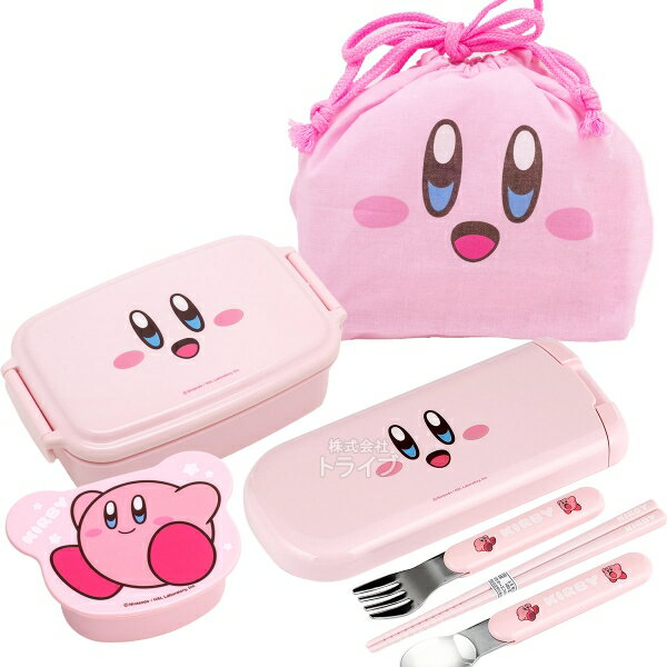 星のカービィ お買得4点セット 角型お弁当箱 500ml トリオ シール容器 巾着