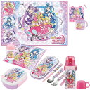 キミとアイドルプリキュア♪ お買得7点セット お弁当箱 中子付 350ml トリオ ストロー飲み2WAY水筒 コップ コップ袋 レジャーシートSKT 抗菌 おし...