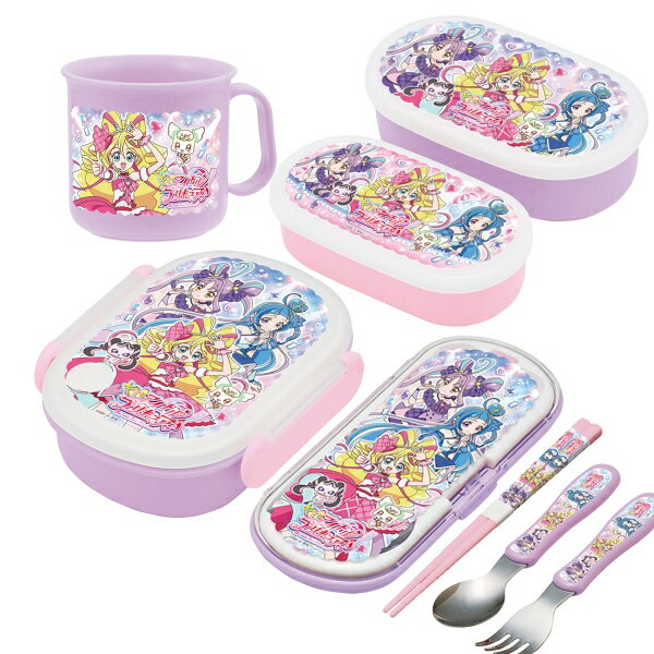 キミとアイドルプリキュア♪ お買得4点セット お弁当箱 中子付 トリオ シール容器2P コップのサムネイル