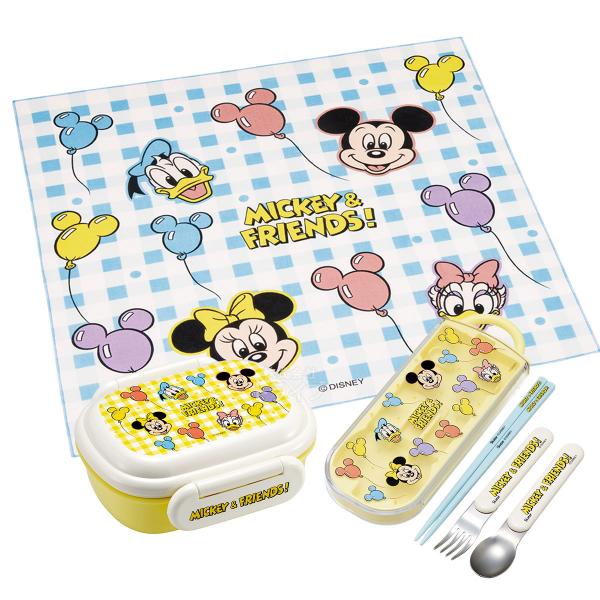 Rakuten - ミッキー＆フレンズ 抗菌 お弁当箱 中子付 270ml トリオ ランチクロスセット