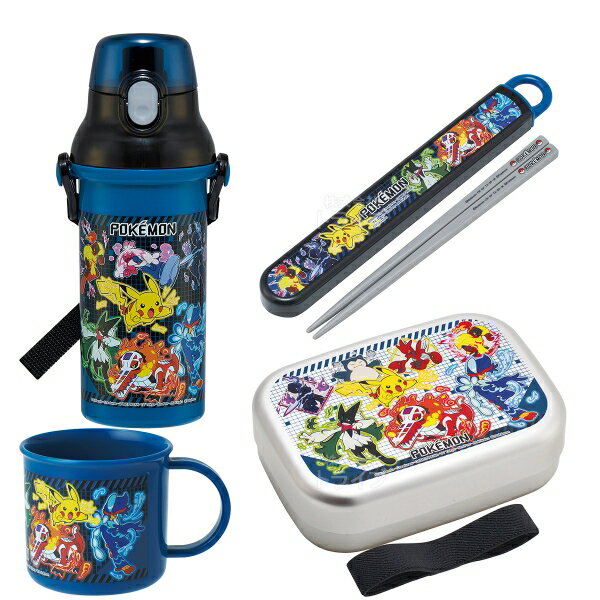 樂天商城 - ポケモン 25 お買得4点セット アルミお弁当箱 370ml 箸＆箸箱 コップ プラ水筒