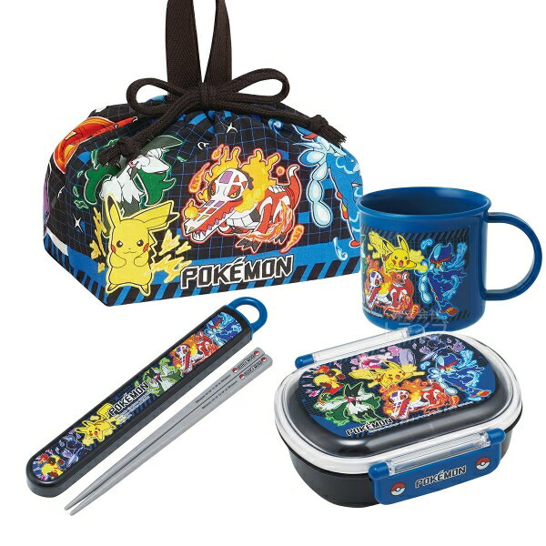 Lunch Boxes - ポケモン 25 お買得4点セット 抗菌 お弁当箱 中子付 360ml 箸＆箸箱 コップ 巾着セット