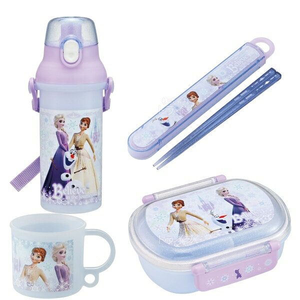 アナと雪の女王 26 お買得4点セット お弁当箱 中子付 360ml 箸＆箸箱 コップ プラ水筒