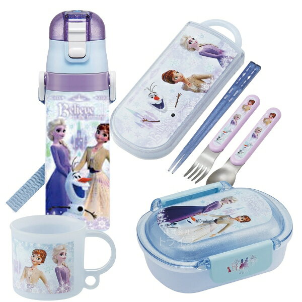Rakuten - アナと雪の女王 26 お買得4点セット 洗いやすいお弁当箱 360ml トリオ コップ 水筒