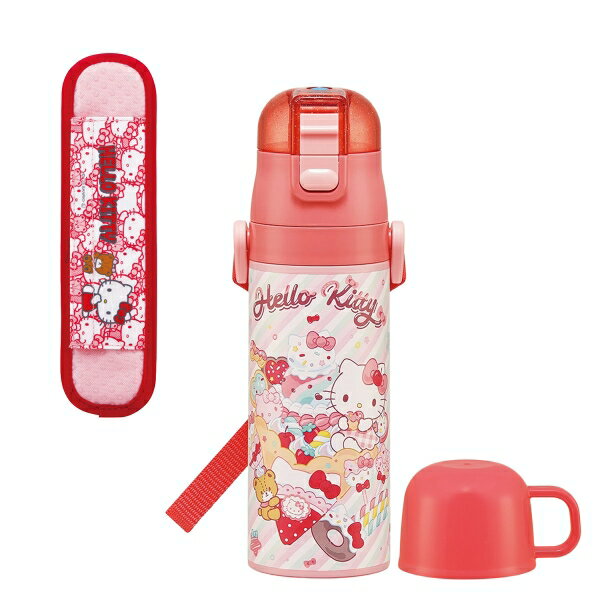 【1月下旬入荷予定】ハローキティ 26 2WAYステンレスボトル ショルダーベルトカバー 2点セット