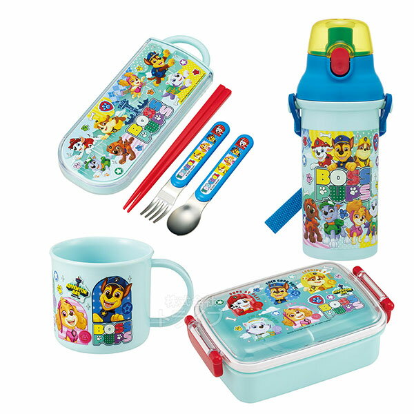Lunch Boxes - パウパトロール 26 お買得4点セット 角型お弁当箱 450ml トリオ コップ プラ水筒