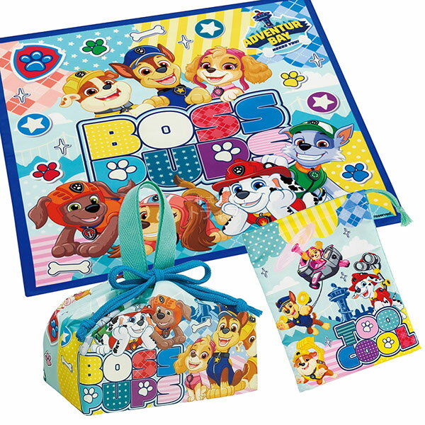 【2月中旬入荷予定】パウパトロール 26 コップ袋 巾着袋 ランチクロス 布もの 3点セット ネコポス対応品