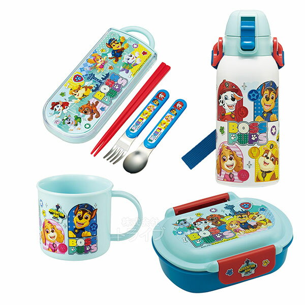 パウパトロール 26 お買得4点セット 洗いやすいお弁当箱 トリオ コップ 水筒600ml
